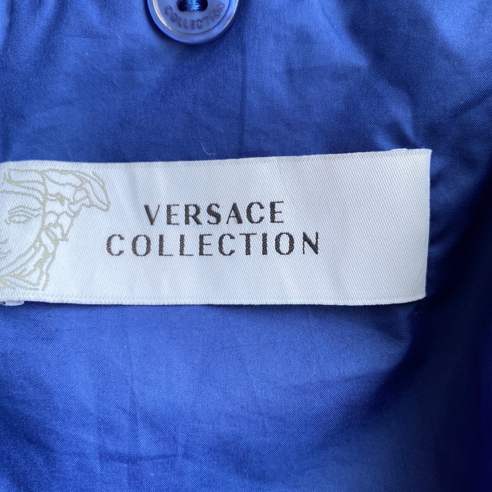 Versace Collection Hooded Vest Size 48 Blue - Picture 5 of 7